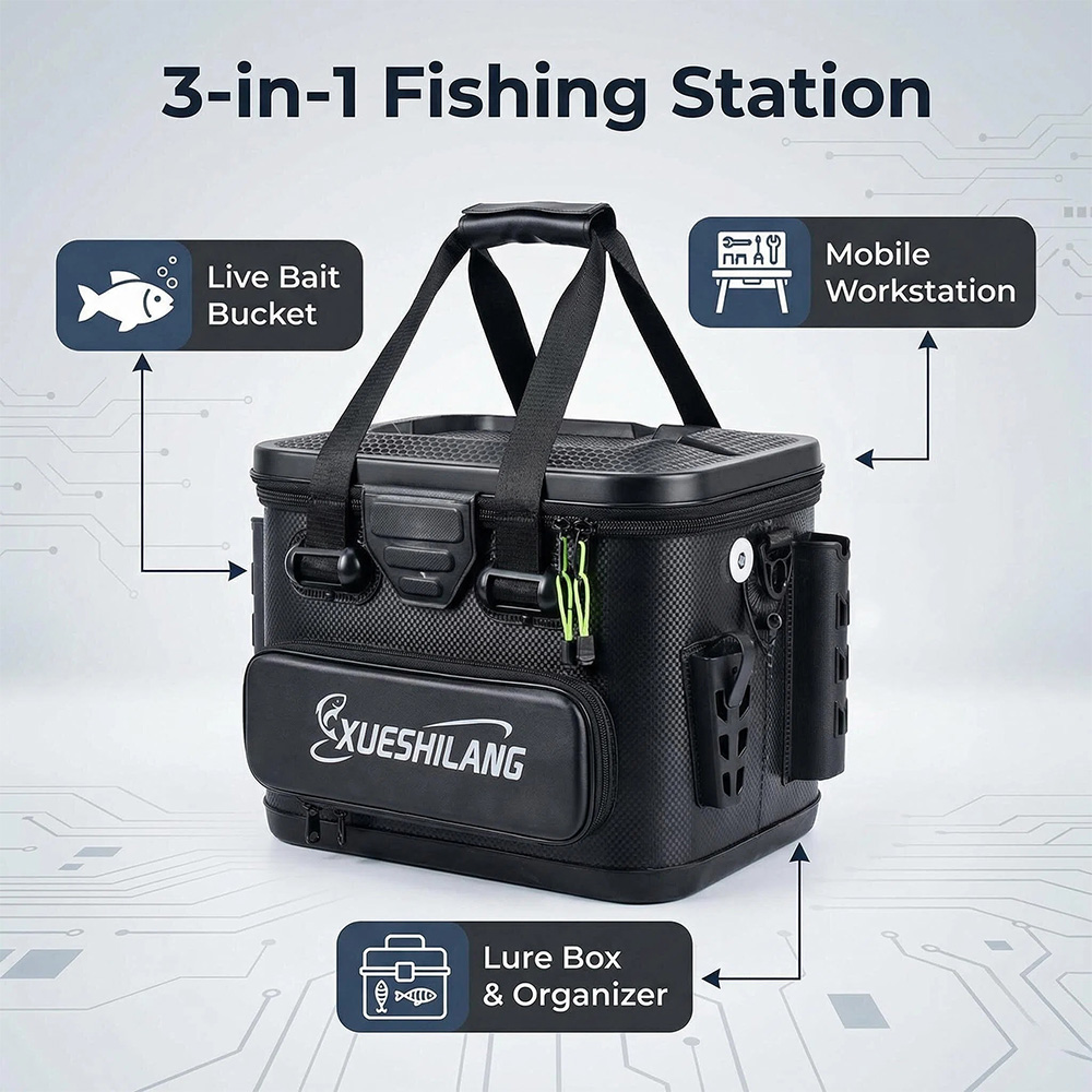 Borsa da pesca rigida in EVA d - Fishing Kayak Crate recensione e prezzo